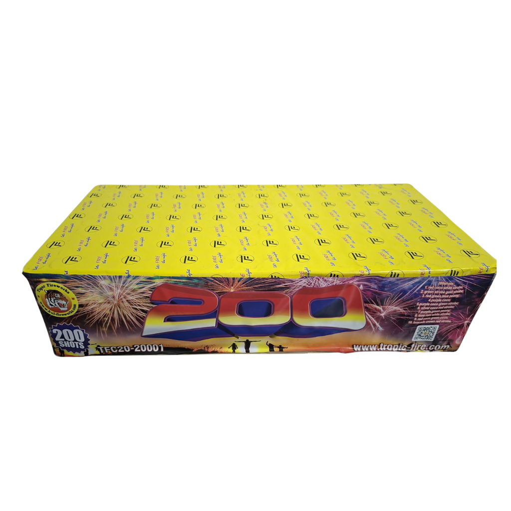 Baterie de artificii 200 Shots, 200 focuri, 22 calibru